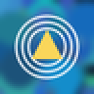 A 48 by 48 pixel image, enlarged so the individual pixels are visible